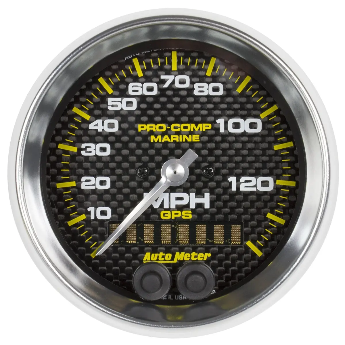 3-3/8 In. Gps Speedometer 0-140 Mph Marine Carbon Fiber 1