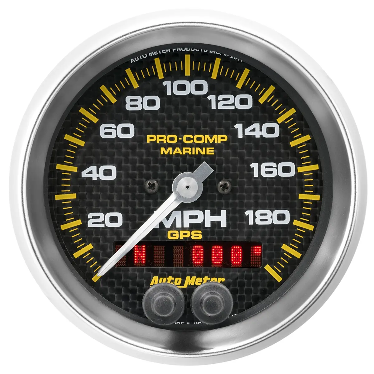 3-3/8 In. Gps Speedometer 0-200 Mph Marine Carbon Fiber 1