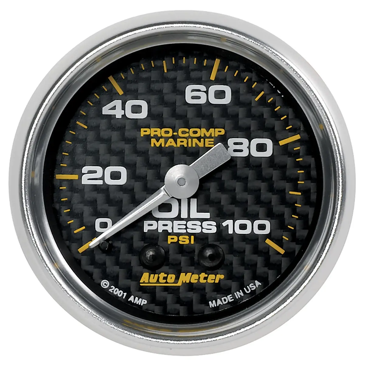 2-1/16 In. Oil Pressure 0-100 Psi Marine Carbon Fiber 1