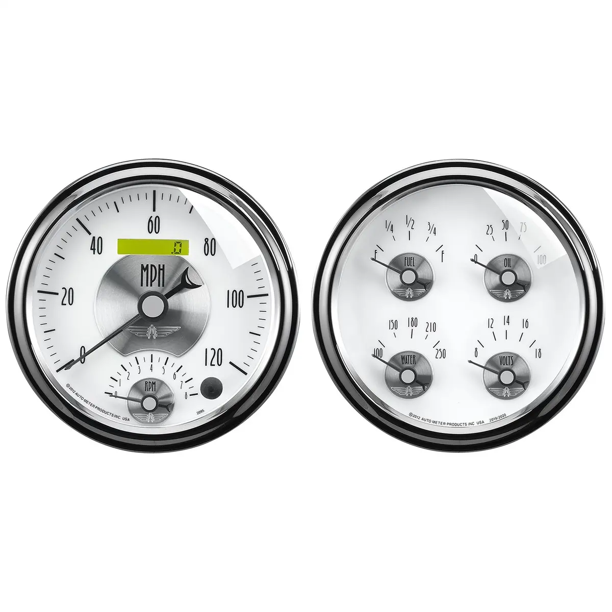 2 Pc. Gauge Kit 5 In. Quad & Tach/Speedo 240-33 O Prestige Pearl 1