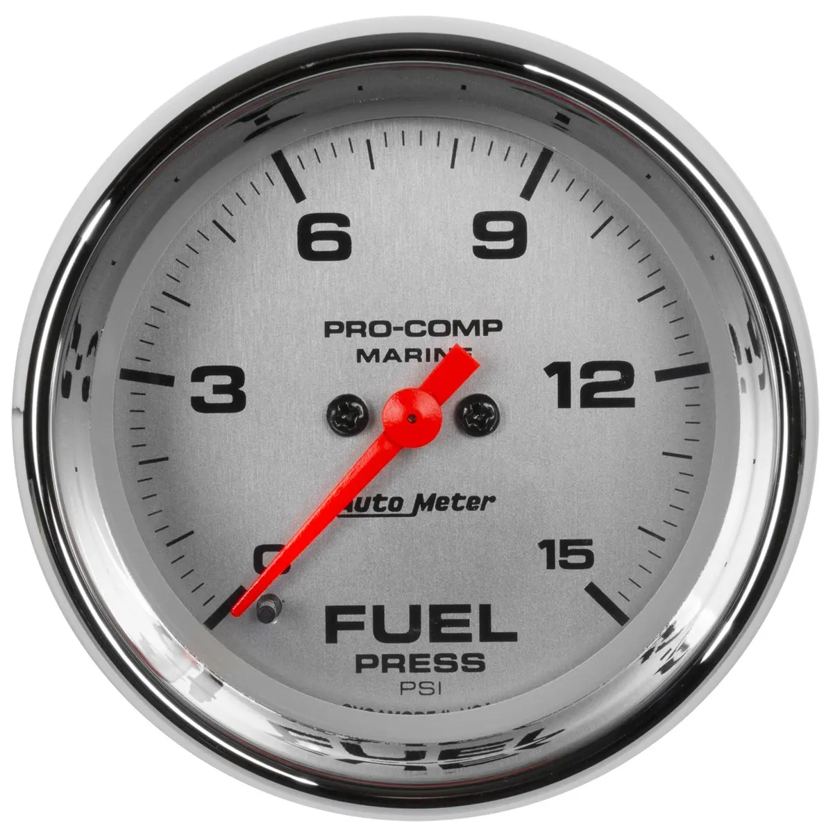 2-1/16 In. Fuel Pressure 0-15 Psi Marine Chrome Ultra-Lite 1