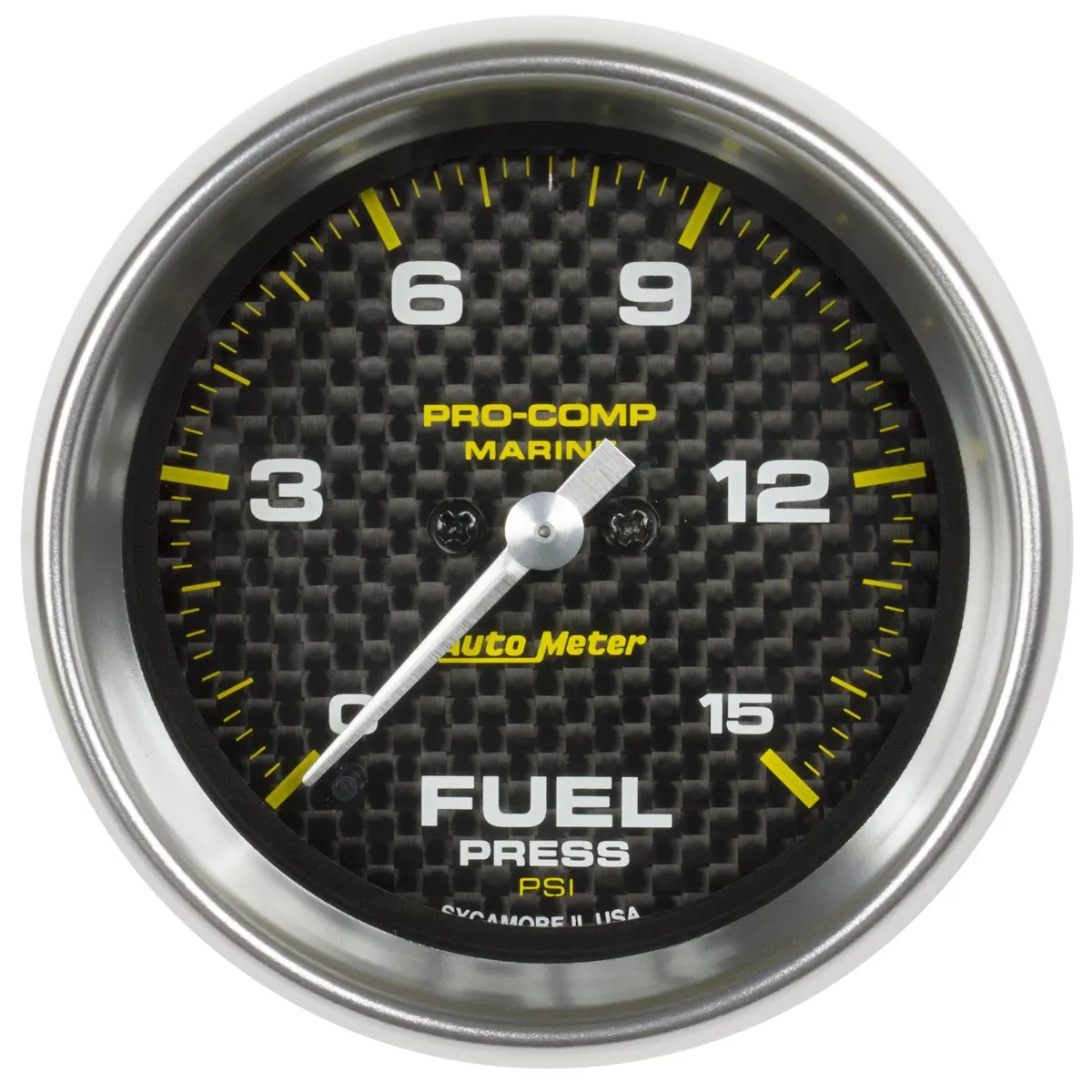 2-1/16 In. Fuel Pressure 0-15 Psi Marine Carbon Fiber 1