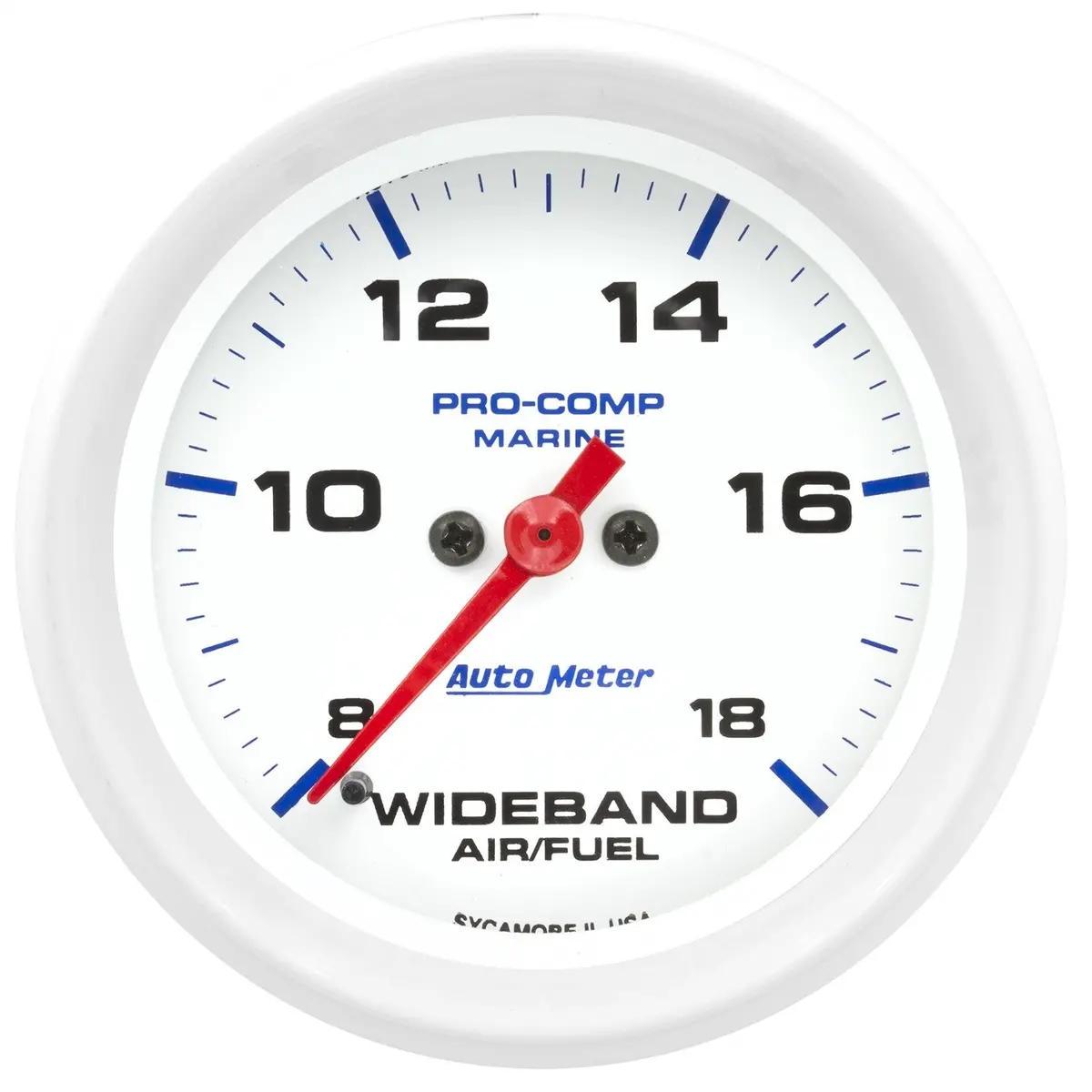 2-5/8 In. Wideband Air/Fuel Ratio Analog 8:1-18:1 Afr Marine White 1