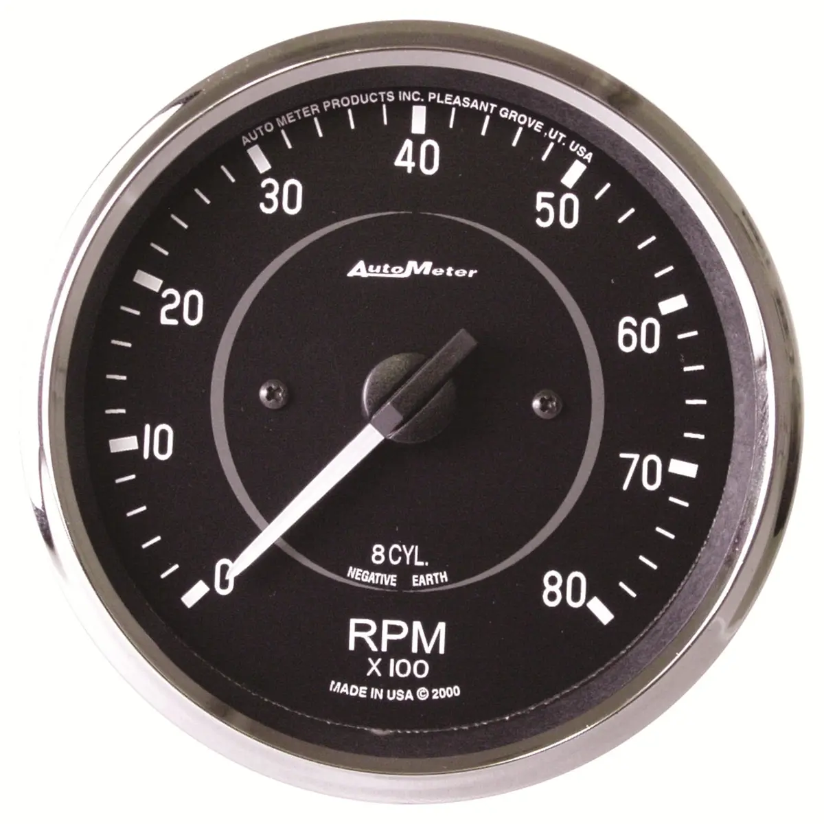 4 In. In-Dash Tachometer 0-8000 Rpm Cobra 1