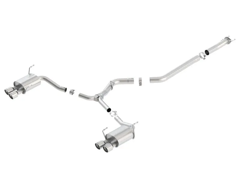 Borla 15-16 Subaru Wrx / Sti 2.5L S-Type Cat-Back Exhaust Quad Rd Rl Tips 1