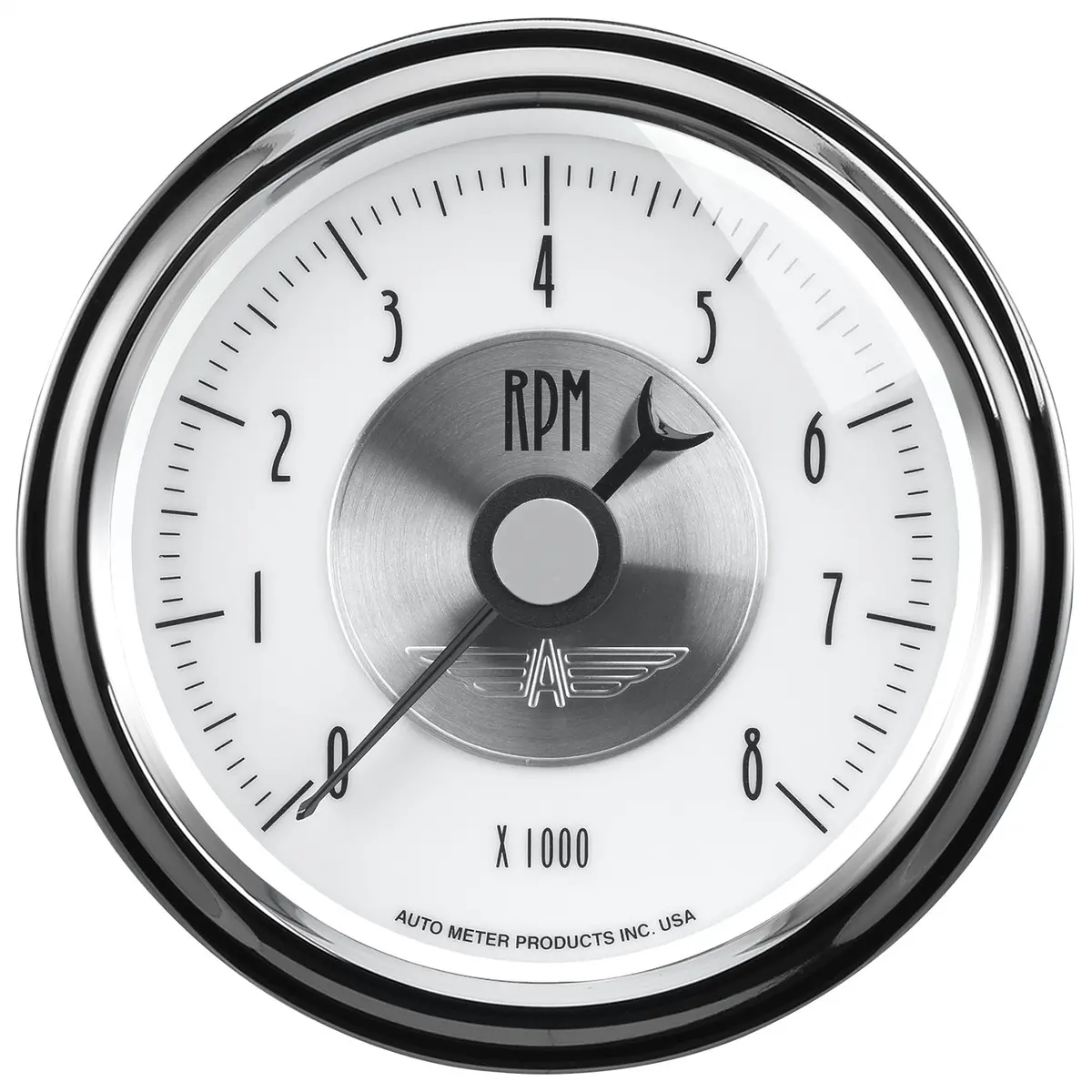3-3/8 In. In-Dash Tachometer 0-8000 Rpm Prestige Pearl 1