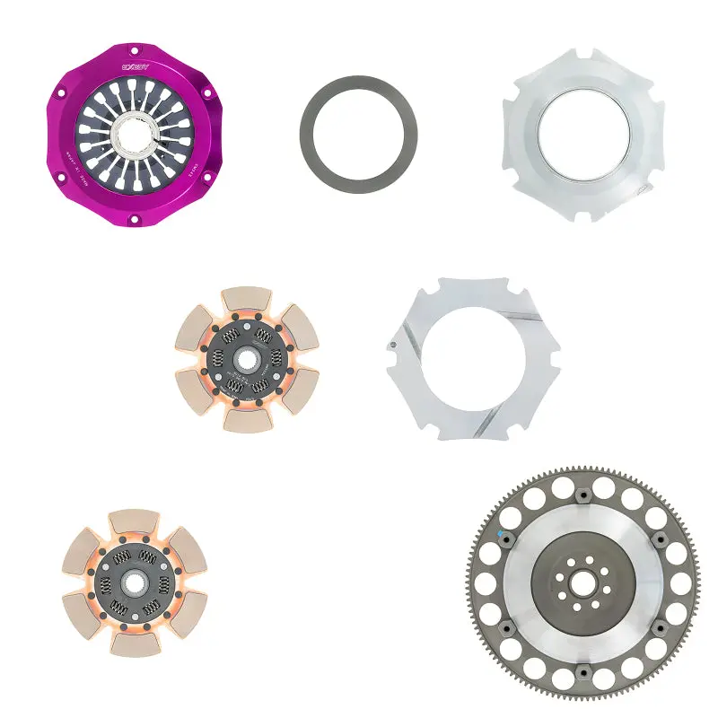 Exedy 2004-2014 Subaru Impreza Wrx Sti H4 Hyper Compe-D Twin Cerametallic Clutch Sprung Center Disc 1