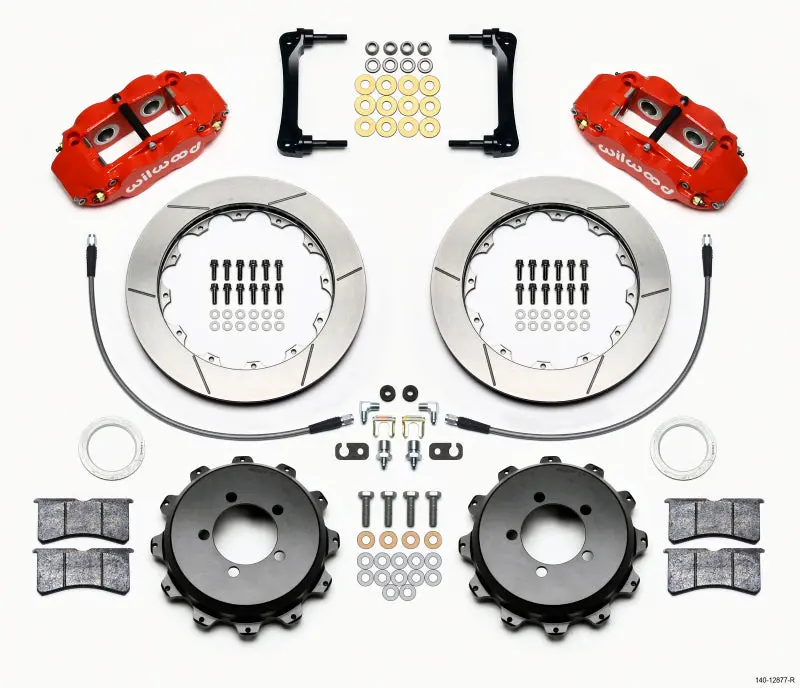 Wilwood Narrow Superlite 4R Rear Kit 12.88In Red 2008-2012 Subaru Wrx W/Lines 1