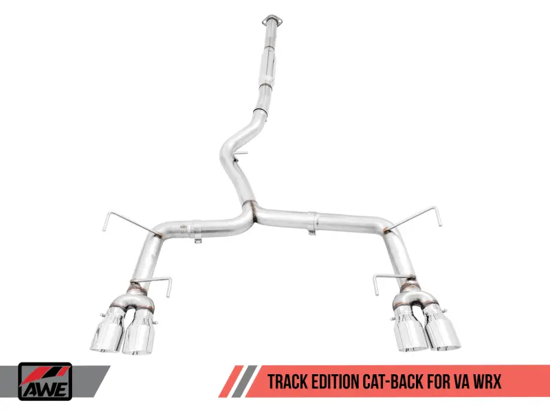 Awe Tuning Subaru Wrx/Sti Va/Gv Sedan Track Edition Exhaust - Chrome Silver Tips (102Mm) 1