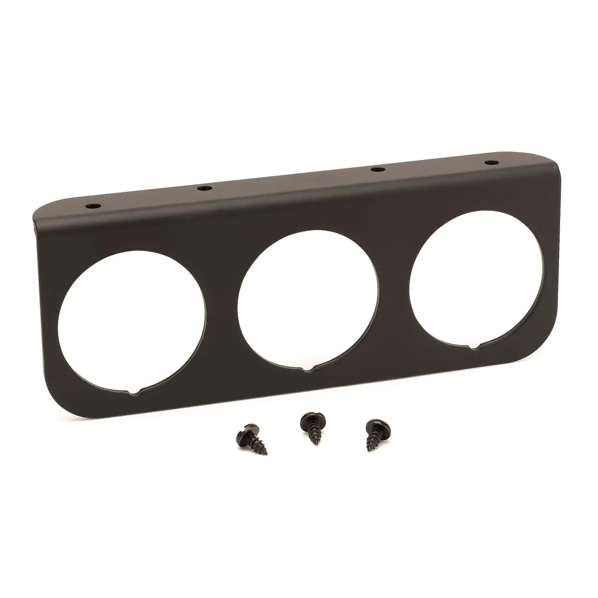 Gauge Mounting Panel Triple 2-1/16 In.  Black Aluminum 1