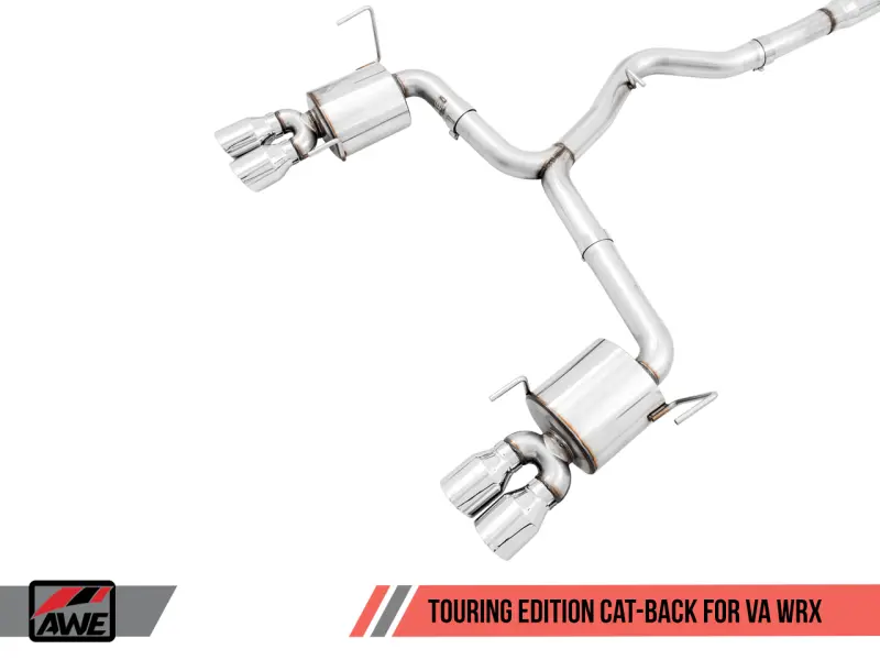 Awe Tuning 2015+ Subaru Wrx Va Sedan Touring Edition Exhaust - Chrome Silver Tips (102Mm) 1