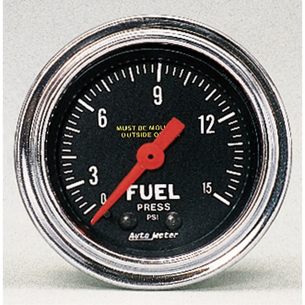 2-1/16 In. Fuel Pressure 0-15 Psi Traditional Chrome 1