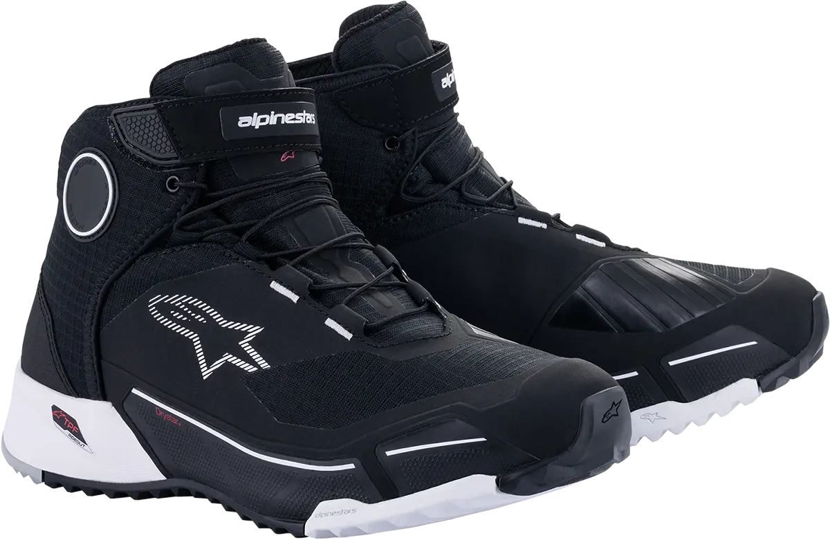 Alpinestars Cr-X Drystar Motorcycle Riding Shoes – Black/White (Us Size 11.5) 1