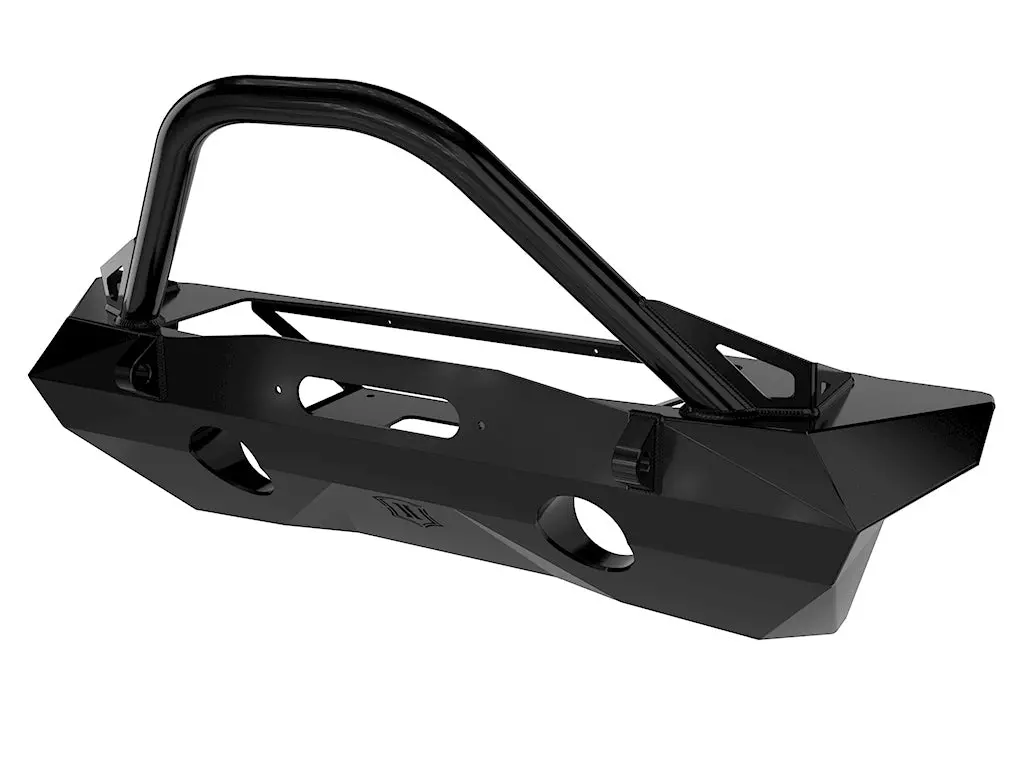 07-18 Jk Pro Series Front Bumper Rec Winch Mnt W/ Bar 1