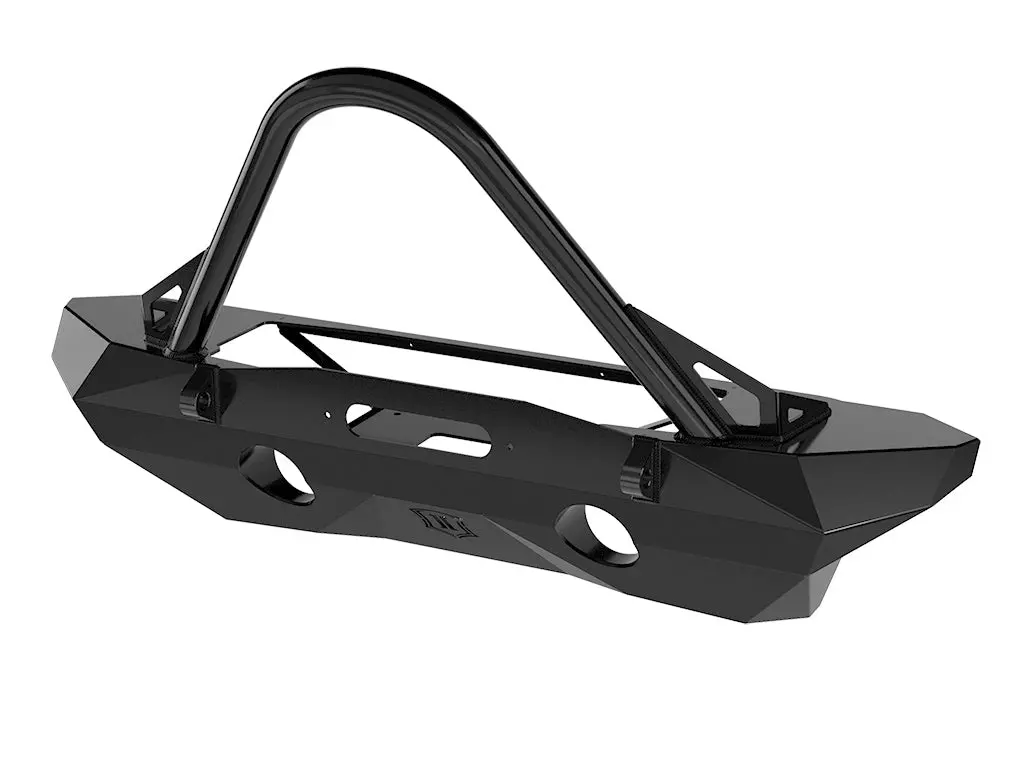 07-18 Jk Pro Series Mid Width Front Bumper Rec Winch Mnt W/ Stinger 1