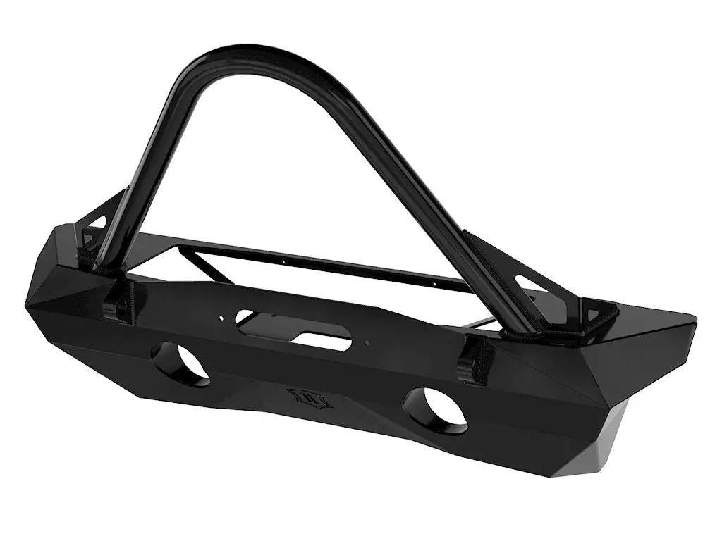 07-18 Jk Pro Series Front Bumper Rec Winch Mnt W/ Stinger 1