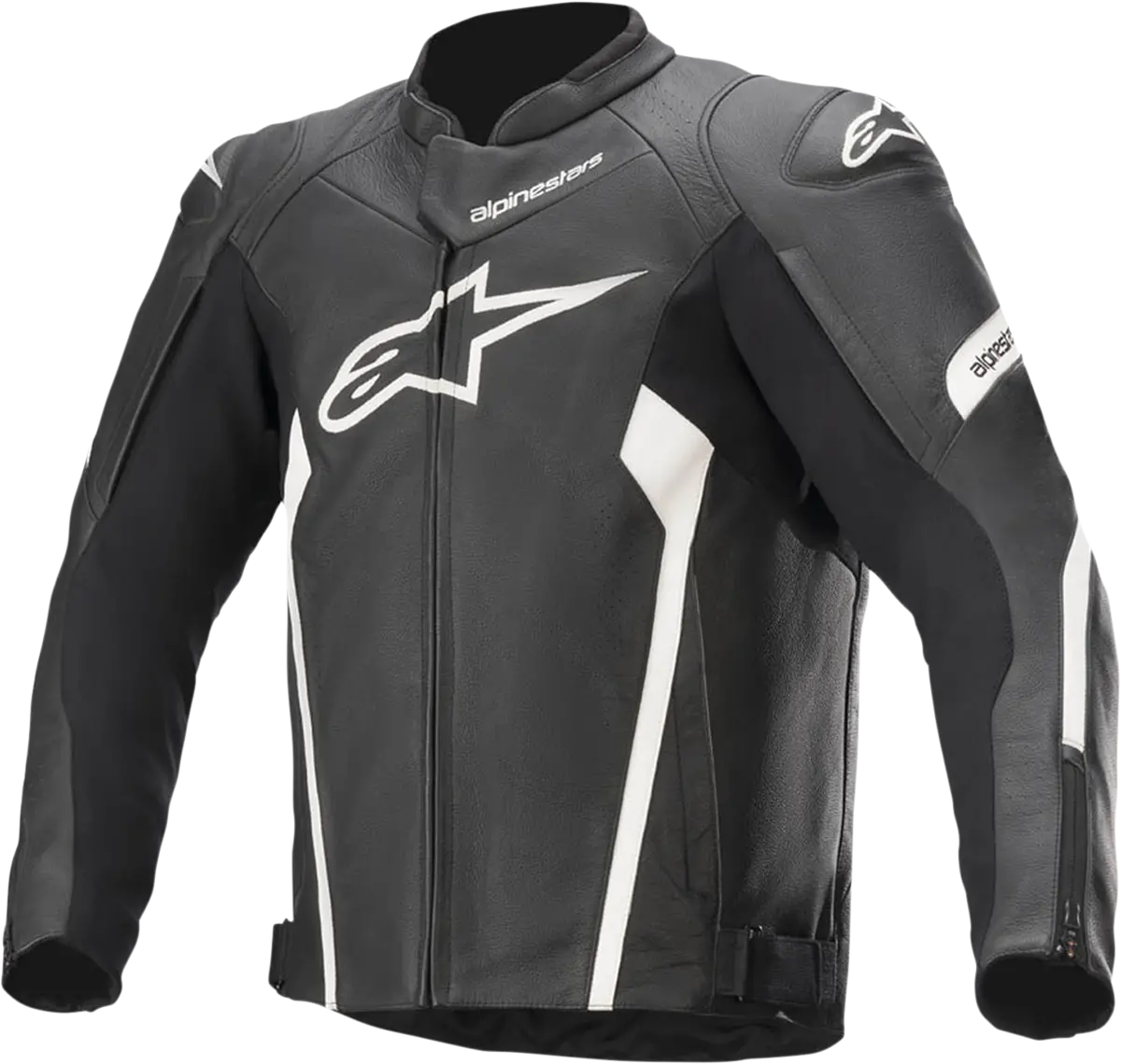 Alpinestars Faster V2 Leather Riding Jacket – Black/White Colorway, Us 38 / Eu 48 (3103521-12-48) 1