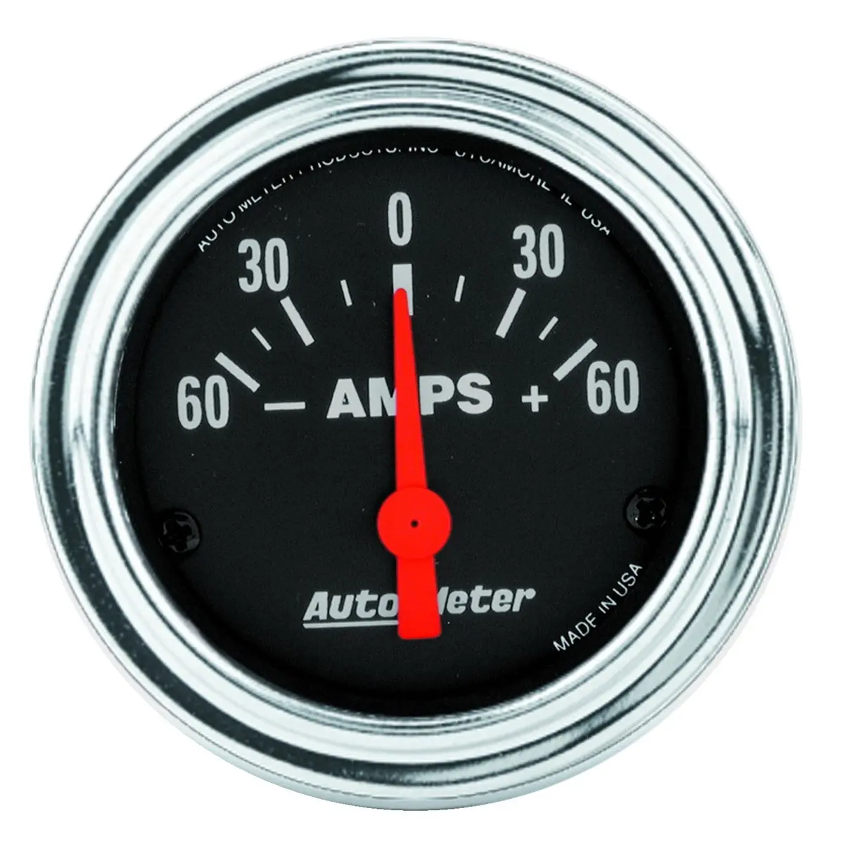 2-1/16 In. Ammeter 60-0-60 Amps Traditional Chrome 1