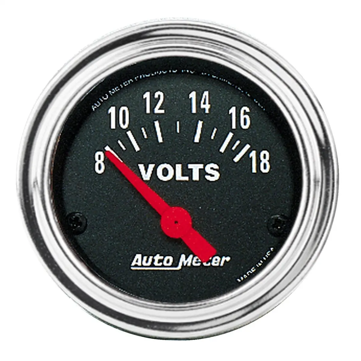 2-1/16 In. Voltmeter 8-18V Traditional Chrome 1