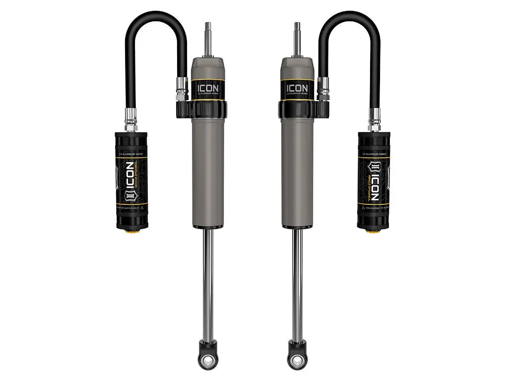 Icon 2005-2024 Ford Super Duty 4Wd 0-2.5” Lift Front V.S. 2.5 Aluminum Series Shock Absorbers Remote Reservoir Pair 1