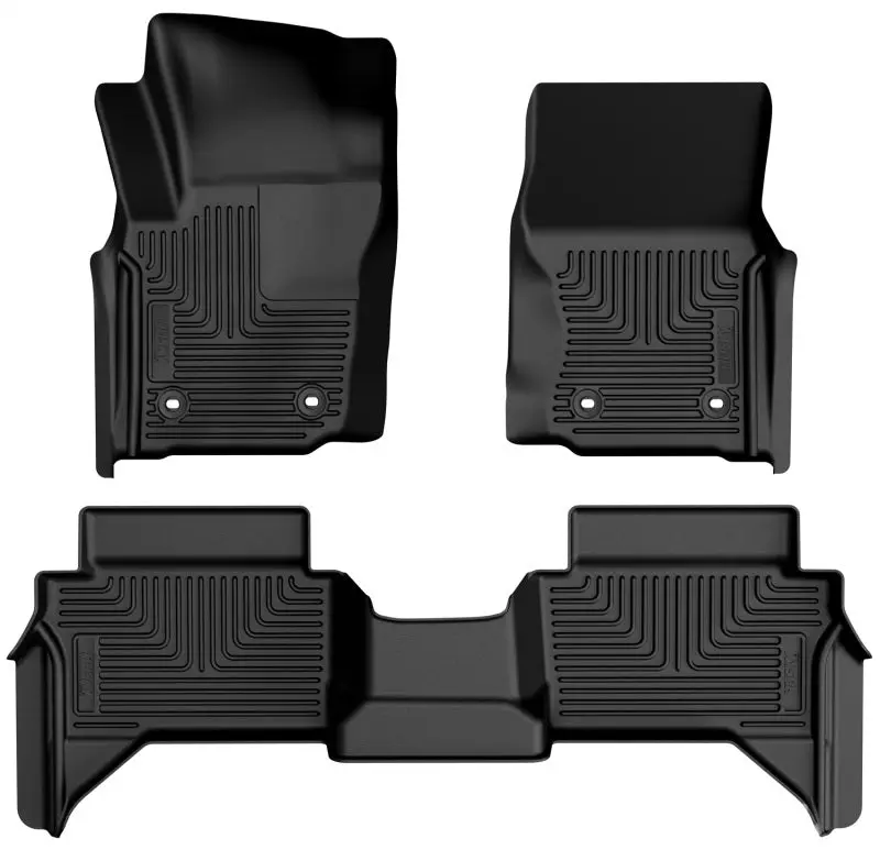 Husky Liners 2024 Toyota Tacoma Cc/Dc (Manual Trns) Weatherbeater Front & 2Nd Seat Floor Liner - Blk 1