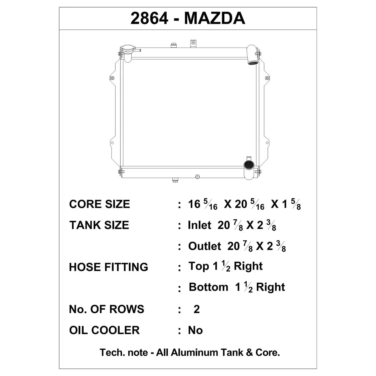 Csf 2864 - 89-91 Mazda Fc Rx-7 Radiator (Discontinued) 1