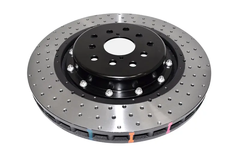 Dba 18-21 Subaru Wrx Sti Front 5000 Series 2-Piece Drilled Rotor W/Black Hat 1