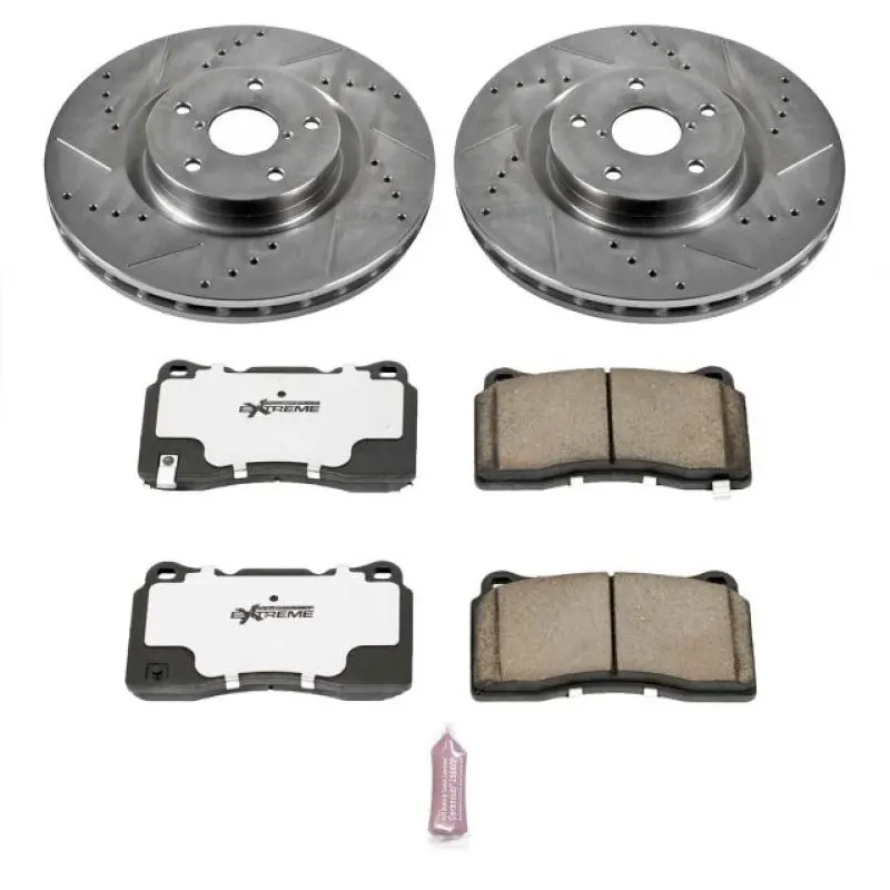 Power Stop 05-14 Subaru Impreza Front Z26 Street Warrior Brake Kit 1