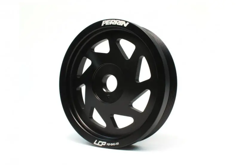 Perrin 15-18 Subaru Wrx / 13-20 Brz / 14-18 Fxt / 13-16 Crosstrek Lightened Crank Pulley - Black 1
