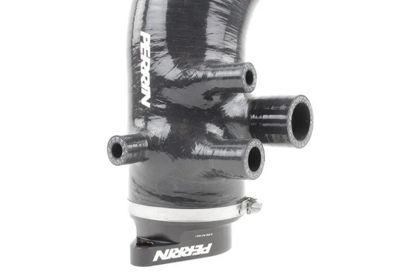 Perrin 15-21 Subaru Wrx / 14-18 Forester Xt Turbo Inlet Hose 3In. W/ Turbo Adapter Flange - Black 1