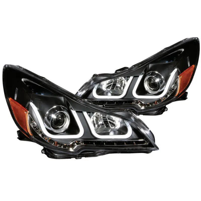 Anzo 2010-2014 Subaru Outback Projector Headlights W/ U-Bar Black 1