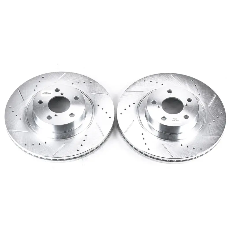 Power Stop 05-06 Saab 9-2X Front Evolution Drilled & Slotted Rotors - Pair 1