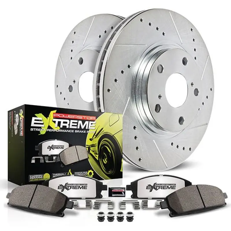 Power Stop 17-20 Subaru Brz Rear Z26 Street Warrior Brake Kit 1
