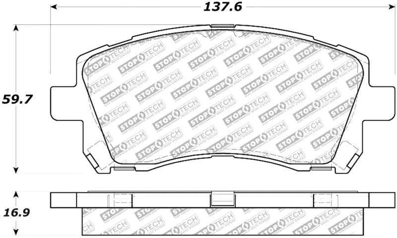 Stoptech Street Select Brake Pads - Front/Rear 1