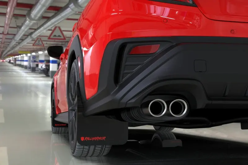 Rally Armor 22-26 Subaru Wrx Black Ur Mud Flap Altered Font Red Logo 2