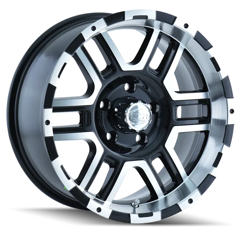 Ion Type 179 Gloss Black & Machined 17X8 Wheel – 6X114.3 Bolt Pattern, 10Mm Offset, 83.82Mm Hub Bore 1
