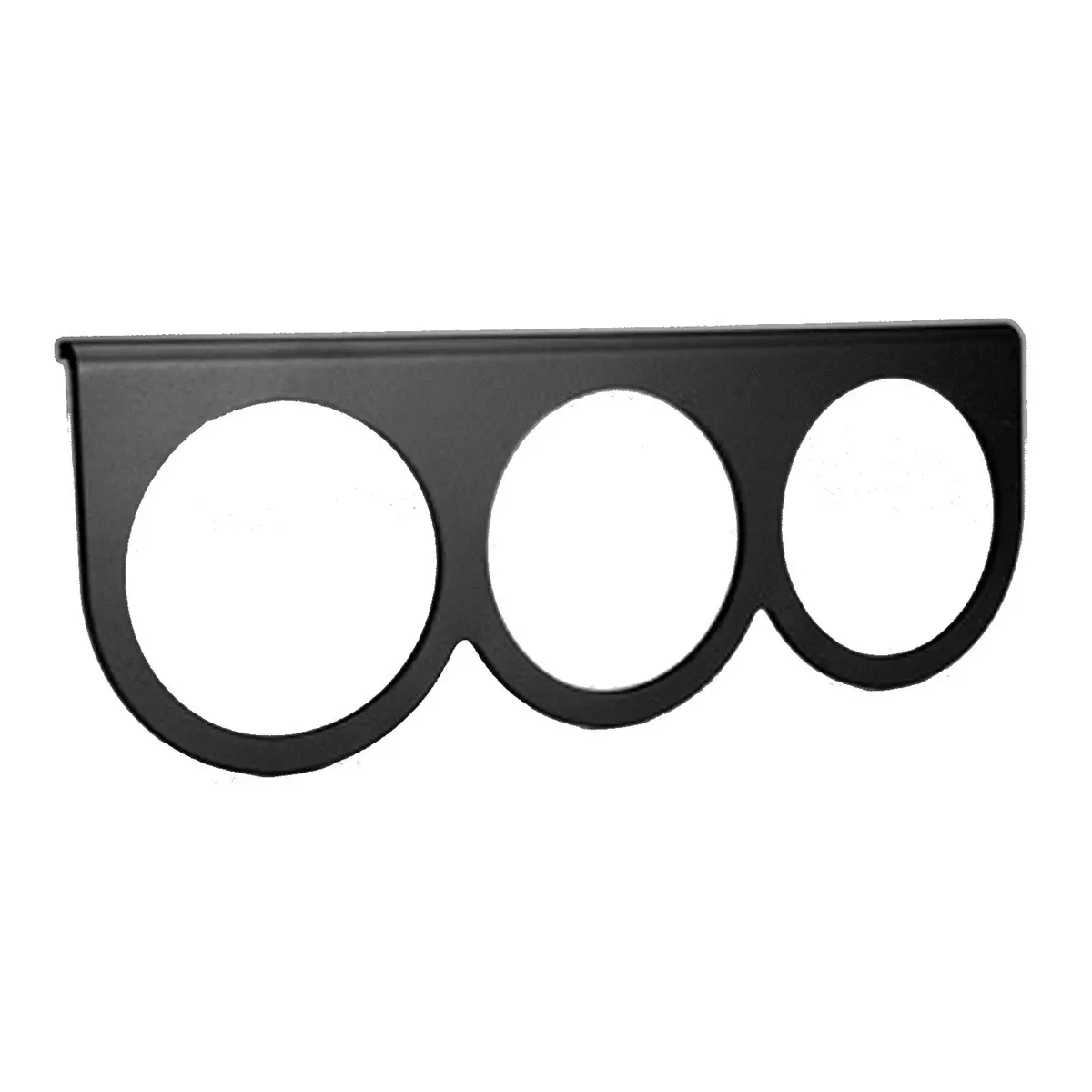 Gauge Mounting Panel Triple 2-5/8 In.  Black Aluminum 1