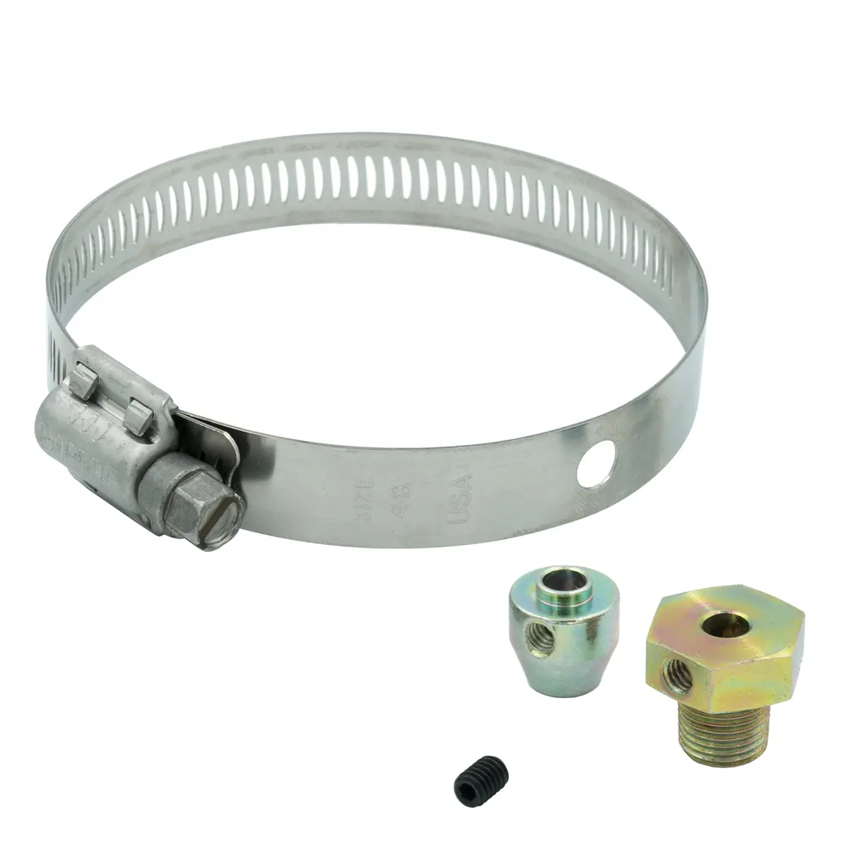 Fitting Kit Thermocouple 1/8Npt Male W/ Set Screw & Band Clamp Steel 1