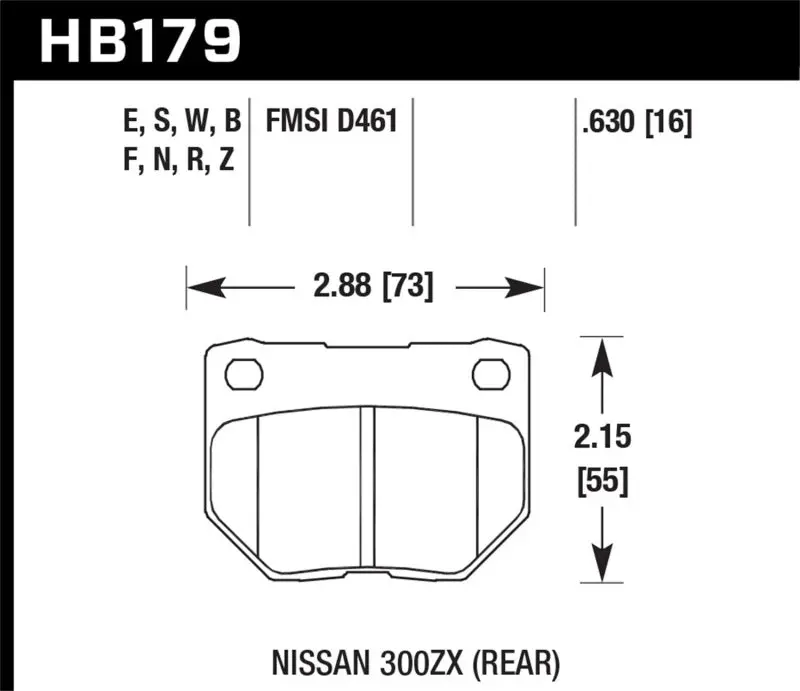Hawk 06-07 Wrx Hps Street Rear Brake Pads 1