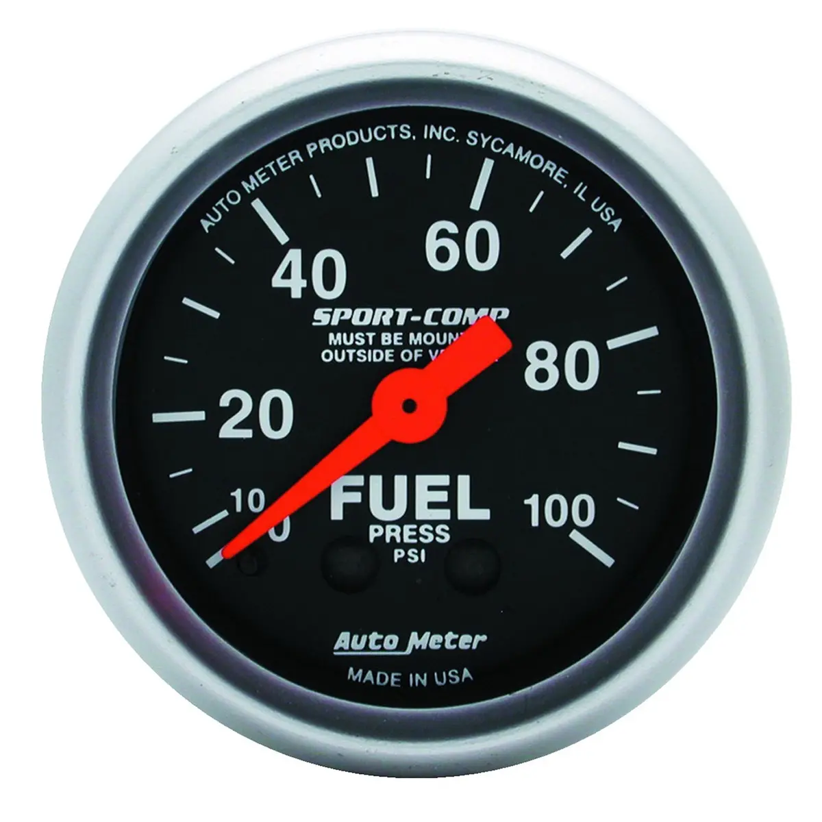 2-1/16 In. Fuel Pressure 0-100 Psi Sport-Comp 1