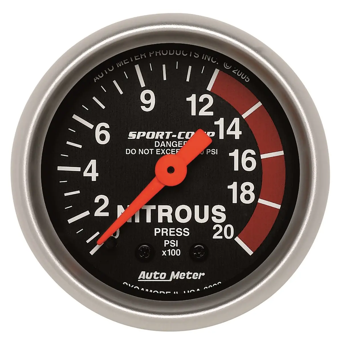 2-1/16 In. Nitrous Pressure 0-2000 Psi Sport-Comp 1