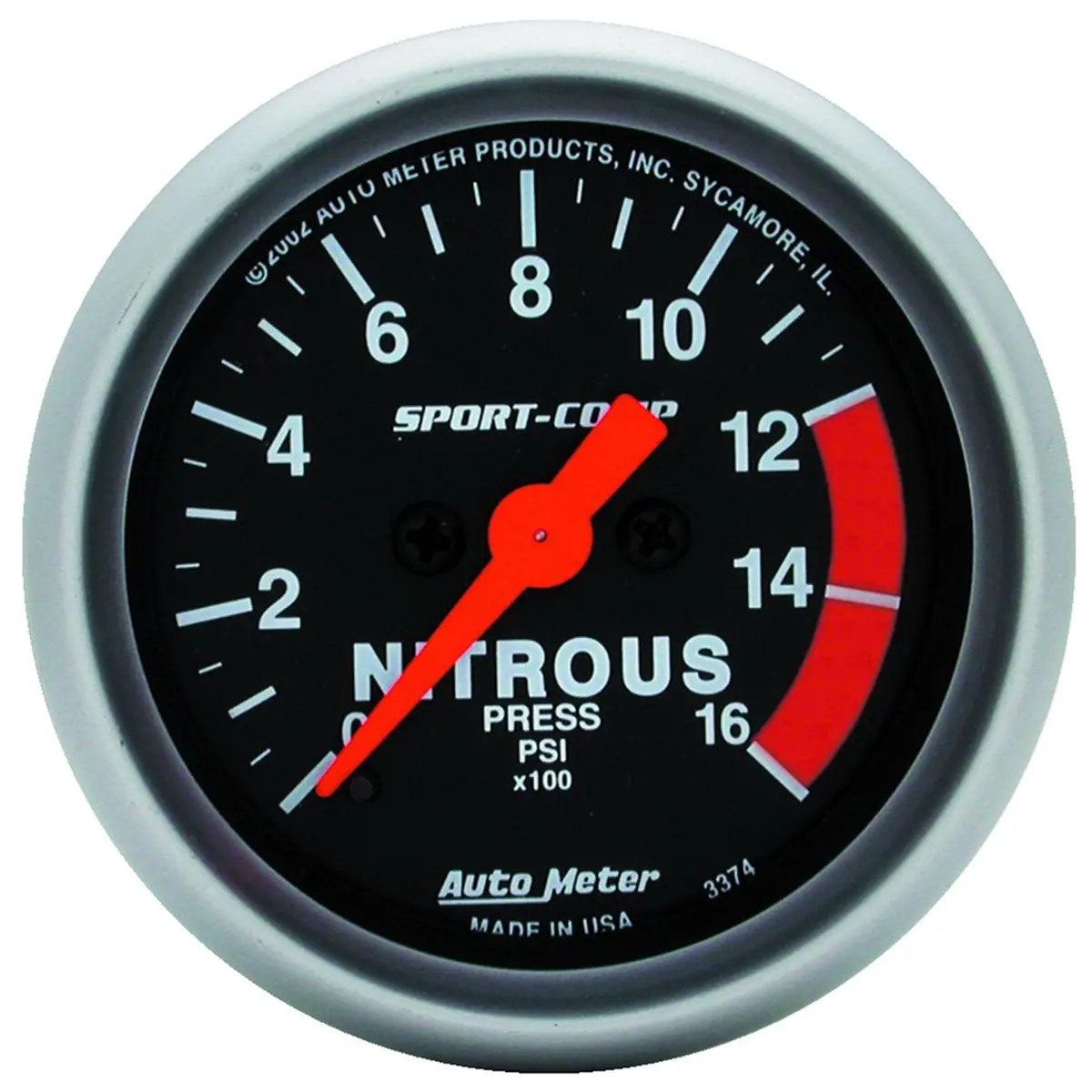 2-1/16 In. Nitrous Pressure 0-1600 Psi Sport-Comp 1