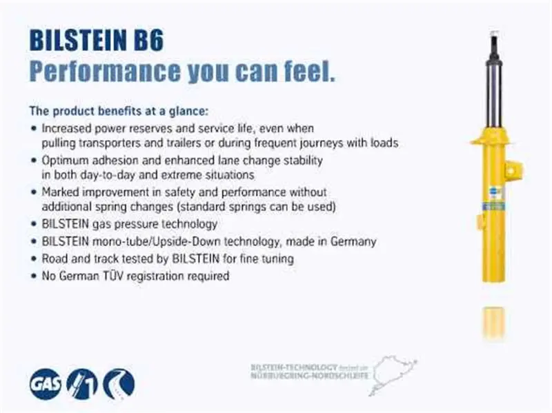 Bilstein B6 13-14 Subaru Outback Front Right Monotube Shock Absorber 1