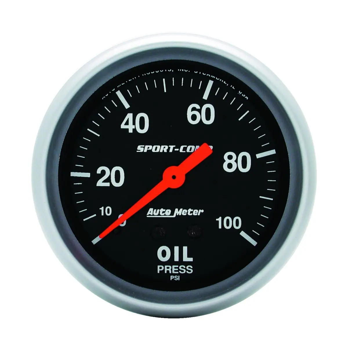 2-5/8 In. Oil Pressure 0-100 Psi Sport-Comp 1