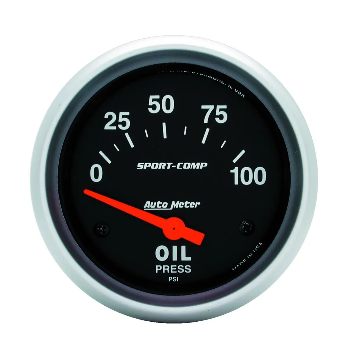2-5/8 In. Oil Pressure 0-100 Psi Sport-Comp 1