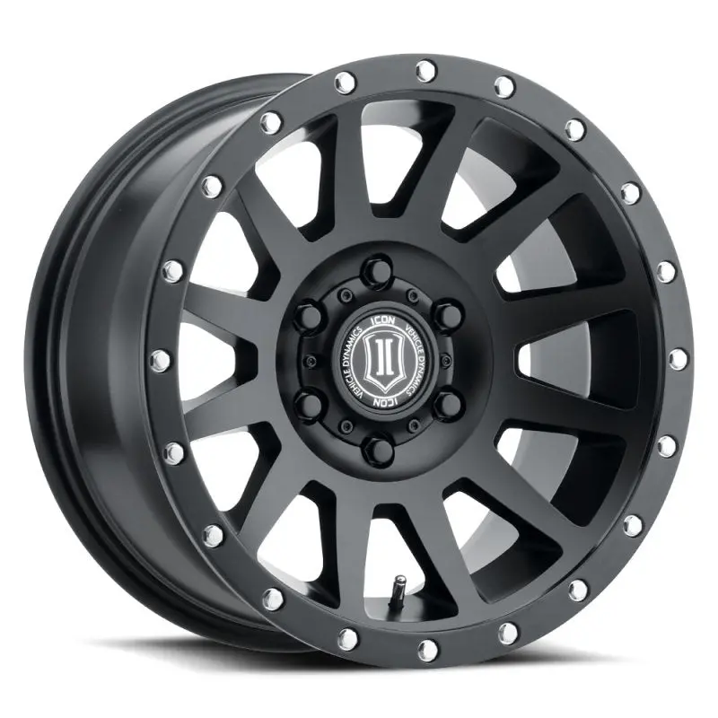 Icon Compression 18X9 6X5.5 25Mm Offset 6In Bs 95.1Mm Bore Satin Black Wheel 1