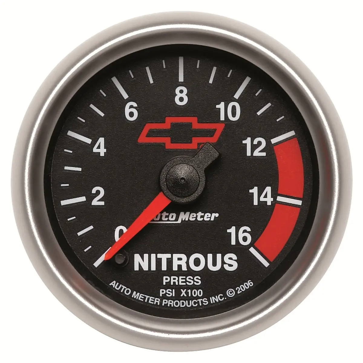 2-1/16 In. Nitrous Pressure 0-1600 Psi Gm Black 1