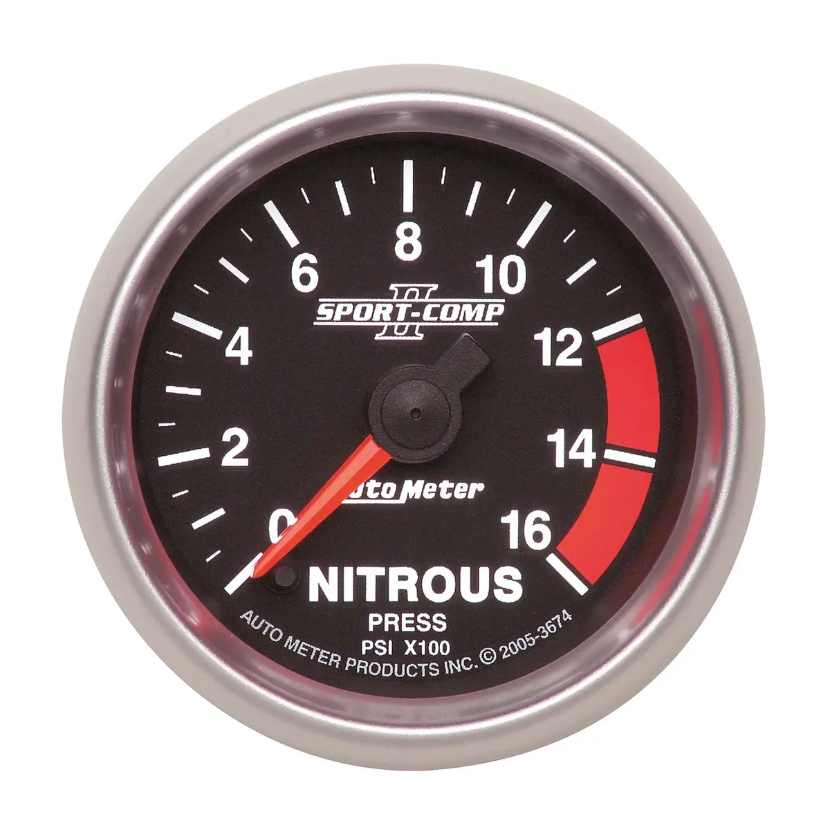 2-1/16In Nitrous Pressure 0-1600 Psi Sport-Comp Ii 1
