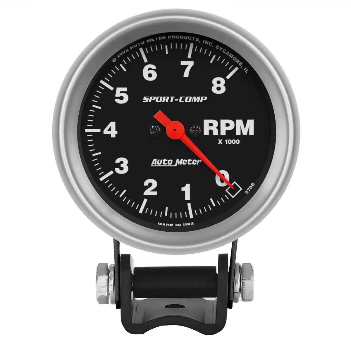 2-5/8 In. Pedestal Tachometer 0-8000 Rpm Sport-Comp 1