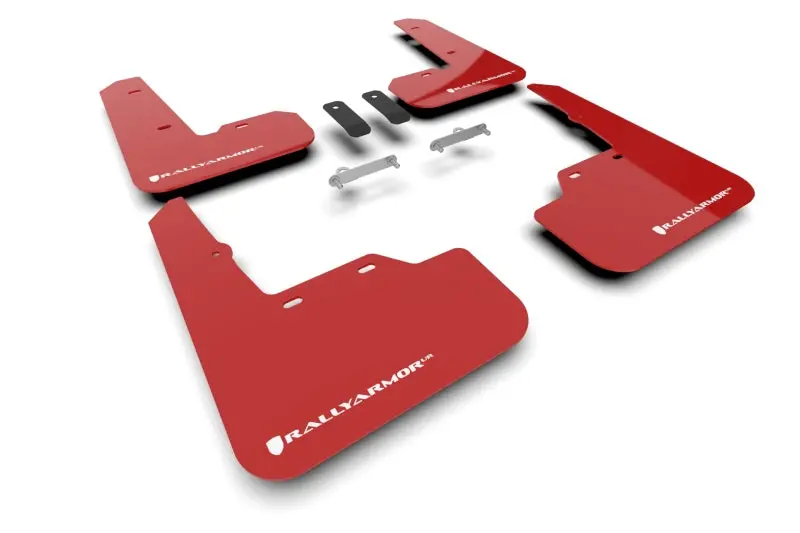 Rally Armor 22-26 Subaru Wrx Red Ur Mud Flap W/White Logo 1